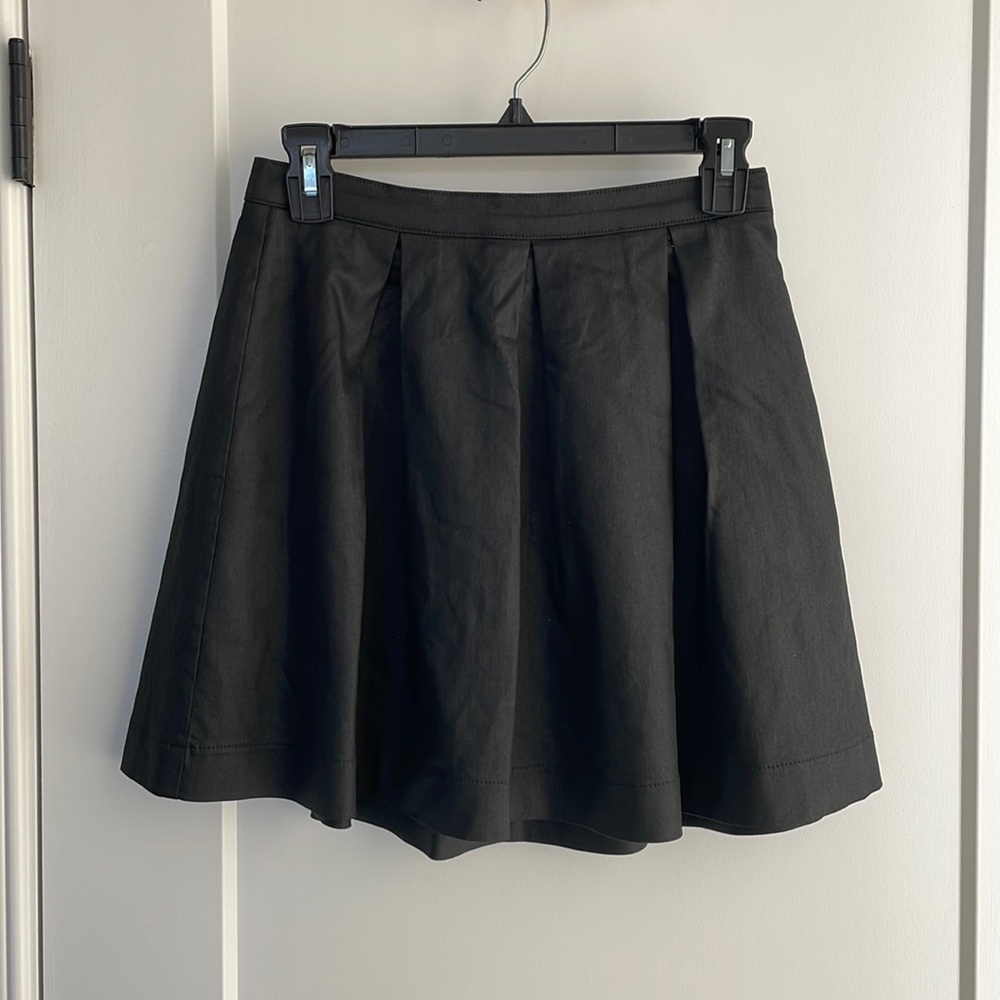 French Connection “Leather-Look” Waxed Denim Skirt